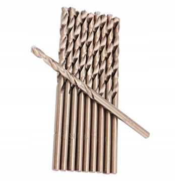 10xWIERTŁO KOBALTOWE M35 DO METALU FI 4MM HSS-CO