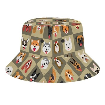 Smile Dogs Animal Bulldog Bucket Hat Fishing Hat