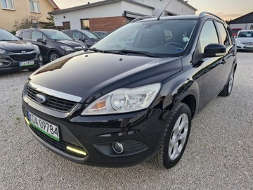 Ford Focus II Kombi 1.6 Duratec 100KM 2010 Ford Focus Lift Sliczny czarny 1.6 benzyna 213 tys km bezwypadkowy z Niemi, zdjęcie 2