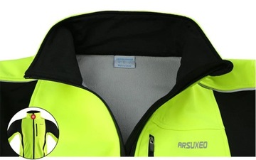 ARSUXEO мужская теплая велосипедная куртка флисовый велосипедный трикотаж ветрозащитный и непромокаемый