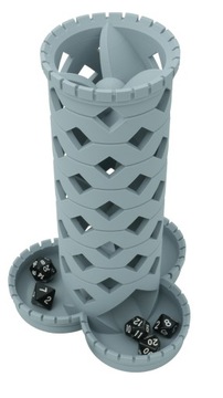 Тройная спиральная башня для игральных костей - Dice Tower Светло-серый