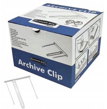 Klipsy archiwizacyjne Fellowes 85mm białe (100)
