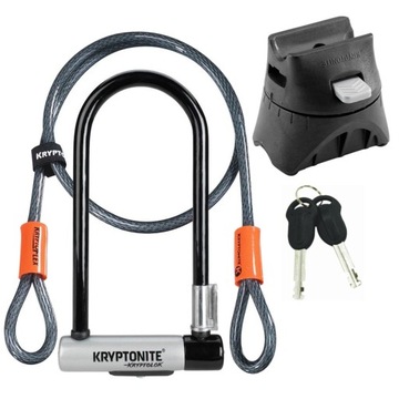 Zapięcie rowerowe Kryptonite Kryptolok U-Lock + linka
