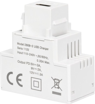 Keystone Module USB-C Зарядное устройство 5В/3А белый