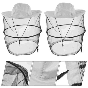 ШЛЯПА С МОСКИТНОЙ СЕТКОЙ, СЕРЫЙ ПОЛИЭСТЕР, РЕГУЛИРУЕМАЯ ДЛЯ КЕМПИНГА