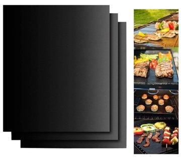 Mata do Grilla Teflonowa Tacka do Grillowania Biamet 40x33 cm 3 szt. Zestaw