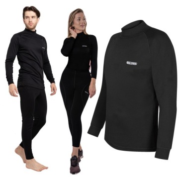 KOSZULKA TERMICZNA DAMSKA M MĘSKA CIEPŁA Z MESZKIEM PÓŁGOLF JONY SREBRA DRY