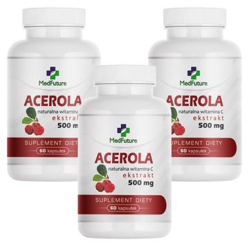 3x ВИТАМИН С – ЭКСТРАКТ АЦЕРОЛЫ 180 капсул