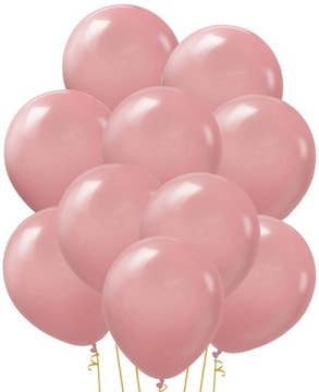 BALONY PASTELOWE W KOLORZE CIEMNEGO BRUDNEGO RÓŻU 30CM-10 SZTUK-SB-9269