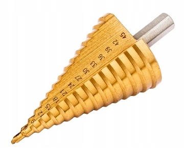 WIERTŁO STOŻKOWE STOPNIOWE HS TYTAN 4-45mm WIERTŁA