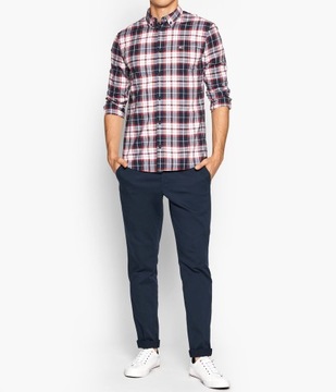 TOMMY HILFIGER KOSZULA POPLIN CHECK SLIM STRET XXL