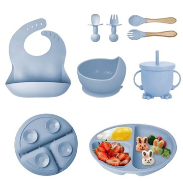 НАБОР СИЛИКОНОВОЙ ПОСУДКИ ДЛЯ МЛАДЕНЦЕВ ДЛЯ КОРМЛЕНИЯ, БЕЗОПАСНЫЙ БЕЗ BPA