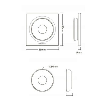 СВЕТОДИОДНЫЙ ПУЛЬТ ДИСТАНЦИОННОГО УПРАВЛЕНИЯ МОНО/CCT MILIGHT K2 НАСТЕННАЯ ПАНЕЛЬ С МАГНИТОМ MIBOXER БЕЛЫЙ
