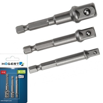 НАБОР ПЕРЕХОДНИКОВ ДЛЯ НАСАДОК ДЕРЖАТЕЛЬ СВЕРЛ 1/4 3/8 1/2