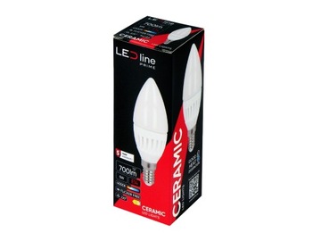 Żarówka LED E14 5W 6500K Zimna 700lm C37 ŚWIECZKA CERAMIKA/Szkło