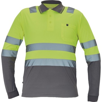Bluza koszulka polo robocza odblaskowa żółta XL