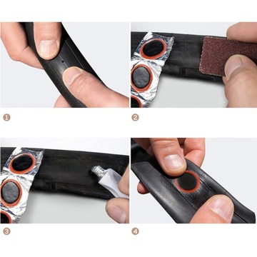 ŁATKI DO DĘTKI ROWEROWEJ ZESTAW NAPRAWCZY 36szt