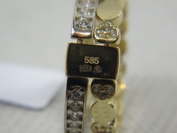Złoty pierścionek 5,99g R17 podwójny Komis 66
