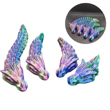 BRELOK FIGURKA MODEL ZESTAW 4 SMOKÓW BRELOKÓW RÓZNYCH WIELKOŚCI PREZENT MIX