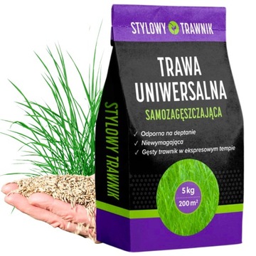 TRAWA NASIONA Samozagęszczająca Odporna na Deptanie UNIWERSALNA 5kg