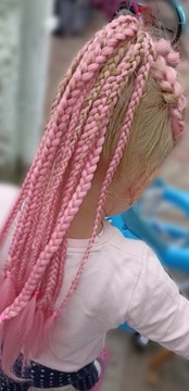 СИНТЕТИЧЕСКИЕ ВОЛОСЫ ДЛЯ КОС ОМБРЕ ЦВЕТНЫЕ КОСЫ 130 СМ