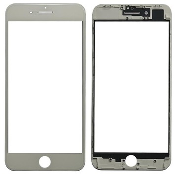 Szybka SZYBA z klejem OCA RAMKA IPHONE 8+ biała