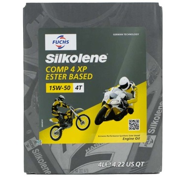 FUCHS Silkolene Comp 4 15w50 4L - olej motocyklowy półsyntetyczny
