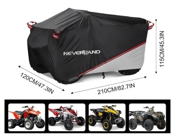 QUAD COVER QUAD ВОДОНЕПРОНИЦАЕМЫЙ БРЕЗЕНТ, БОЛЬШОЙ XXL 210x 120 x 115