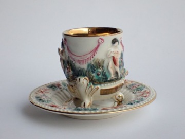 Фарфоровая чашка G B R. Capodimonte R.S. Марино Италия