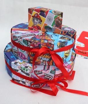 ТОРТ из бумаги 22 шт + Топпер + Подушечка Щенячий Патруль + лента, микс узоров