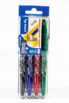 PILOT FRIXION ZESTAW 4 x DŁUGOPIS ŚCIERLANY WYMAZYWALNY