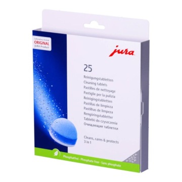 Таблетки для чистки кофемашины JURA 3в1 25045, 3-фазный набор, 25 шт.