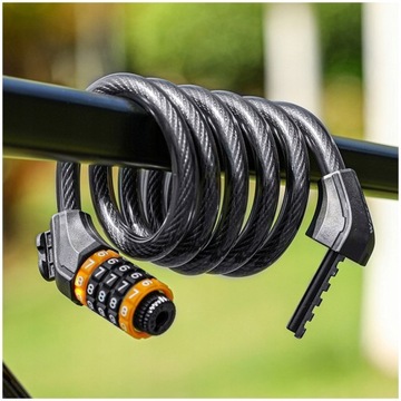 ЗАЩИЩАЮЩИЙСЯ от КРАЖИ ТРОСОВОЙ ЗАМОК, МОТОЦИКЛ, С КОМБИНАЦИЕЙ