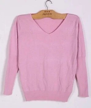 Spring autumn sweaters women fashion sexy v-neck