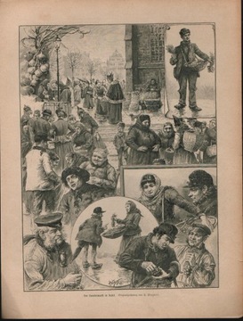 g04255 Der Zwiebelmarkt in Kassel . Drzeworyt ilustracyjny) z okolo 1880.