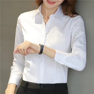 Fashion Women Shirt White Shirt Female Long-sleeve