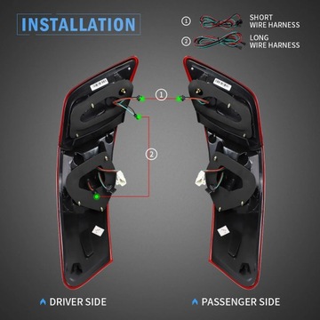 KOMBINOVANÝ ZADNÍCH SVĚTEL AUTOMOBILNÍCH FULL LED DO MONTÁŽ ZADNÍ SVĚTLA TOYOTA CAMRY 2006-2011