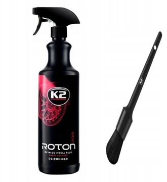 K2 ROTON PRO 1L ŻEL PŁYN DO MYCIA FELG + PĘDZEL