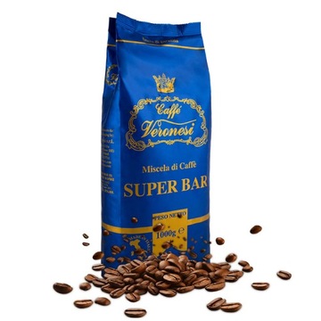 Kawa ziarnista Veronesi Super Bar 80% Arabika słodka włoska kawa 1kg