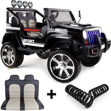 JEEP 4x4 Auta na akumulator SKÓRA GUMA 4 SILNIKI