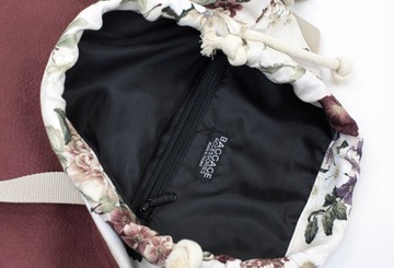 БАГАЖНАЯ СУМКА ДЛЯ КОЛЯСКИ, ЗАМШЕВАЯ КОЖА, ЦВЕТЫ, бордовый