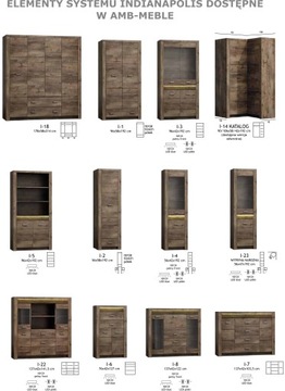 ИНДИАНАПОЛИС I18 шкаф - ТЕМНО-ЯСЕНЬ