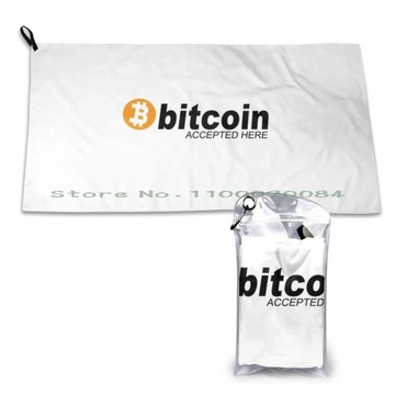 Bitcoin Accepted Here Quick Dry Towel Gym Sports Bath Portable Eva Queen