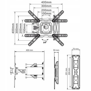 Uchwyt do TV ERGOSOLID NB P4 (V2020) 32-55'' 27kg
