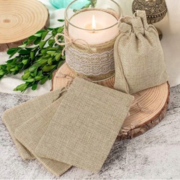 ДЖУТОВЫЕ СУМКИ ЛЬНЯНАЯ СУМКА ПОДАРОЧНАЯ 30 ШТ 10Х14СМ