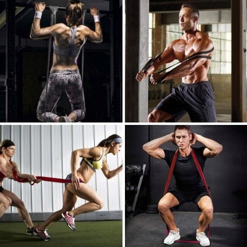 GUMY OPOROWE DO ĆWICZEŃ ZESTAW 3 GUM POWERBAND TAŚMY FITNESS 3 SZTUKI