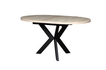 Stół rozkładany 100-138 cm okrągły loft industrial