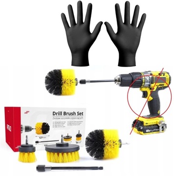 НАБОР ЩЕТКОМ ДЛЯ МОЙКИ, ЩЕТКИ ДЛЯ ДРЕЛЫ, ОТВЕРТКИ, ПОДВОДКИ ДЛЯ ПЛИТКИ
