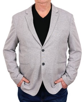 МУЖСКОЙ ТОРЖЕСТВЕННЫЙ ПИДЖАК ИЗ ХЛОПКА, ПОВСЕДНЕВНЫЙ, ТУРЕЦКИЙ, ОДНОРОДНЫЙ, СЕРЫЙ, БОЛЬШОЙ 68