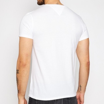 Tommy Jeans koszulka t-shirt męski biały klasyczny DM0DM09586-YBR L